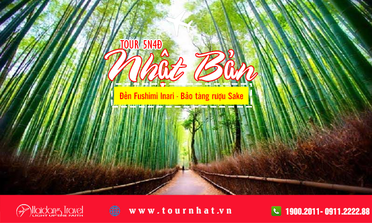 Tour Nhật Đền Fushimi Inari - Bảo tàng rượu Sake 5 ngày 4 đêm