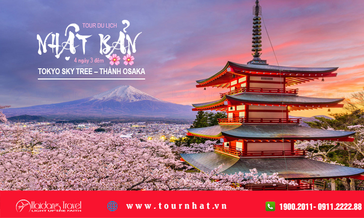 Tour Nhật Tokyo Sky Tree – Thành Osaka 4 ngày 3 đêm